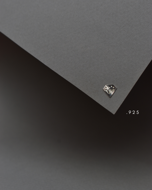 Moon Metal Diamond Earring Silver .925