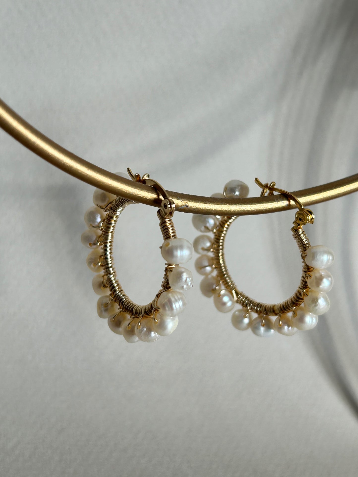 Maxi earrings with Bonhomía pearls