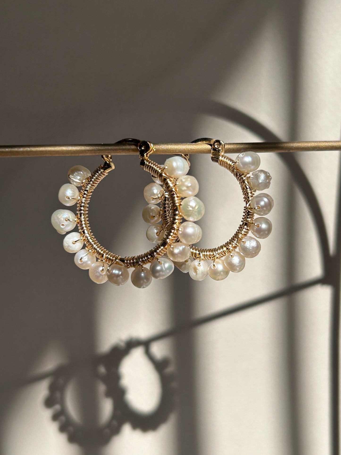 Maxi earrings with Bonhomía pearls