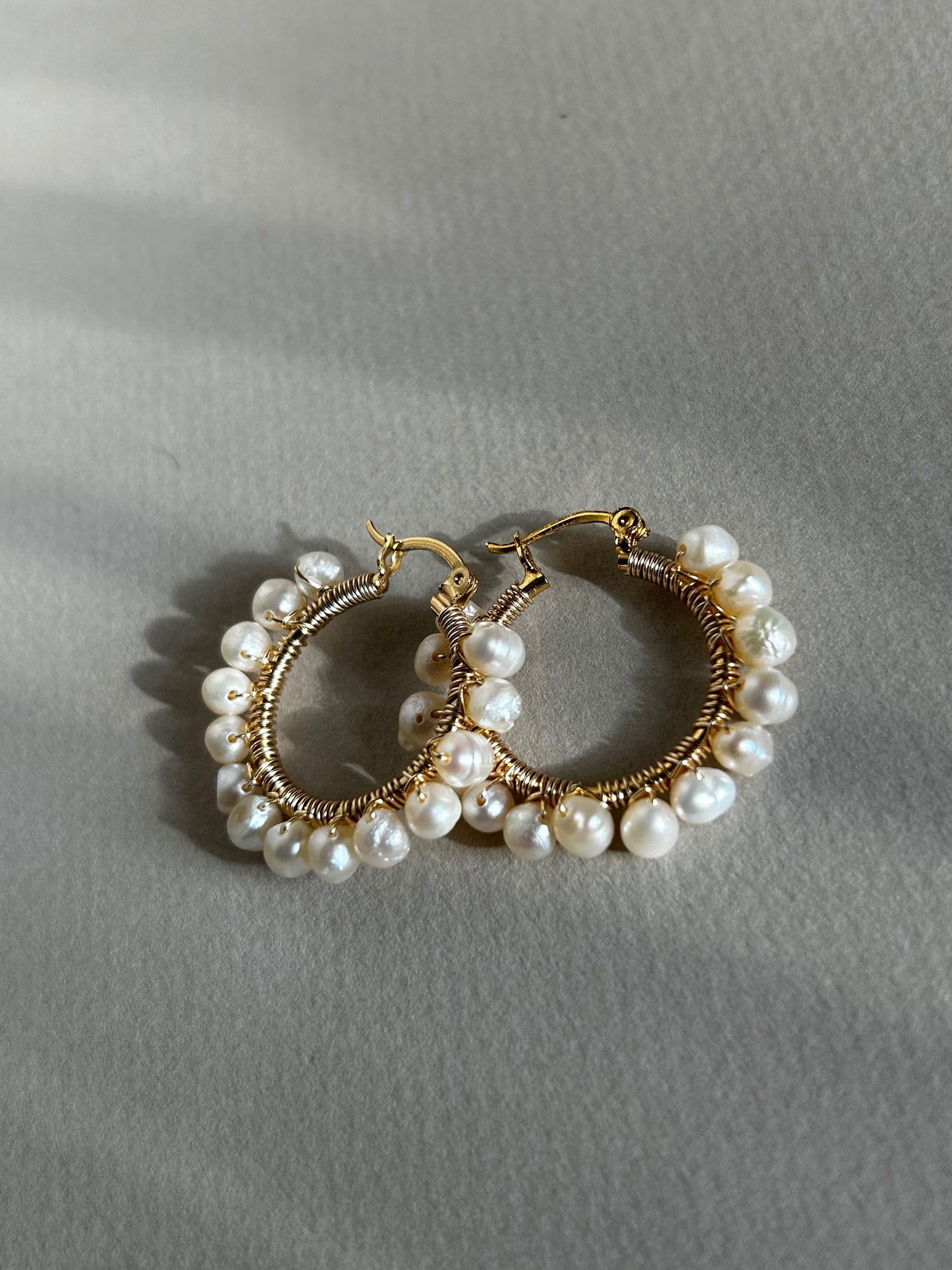 Maxi earrings with Bonhomía pearls